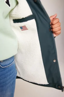 Jassen|Meisjes regenjassen<America Today Regenjas Janice Teddy JR Black|Navy|Sage