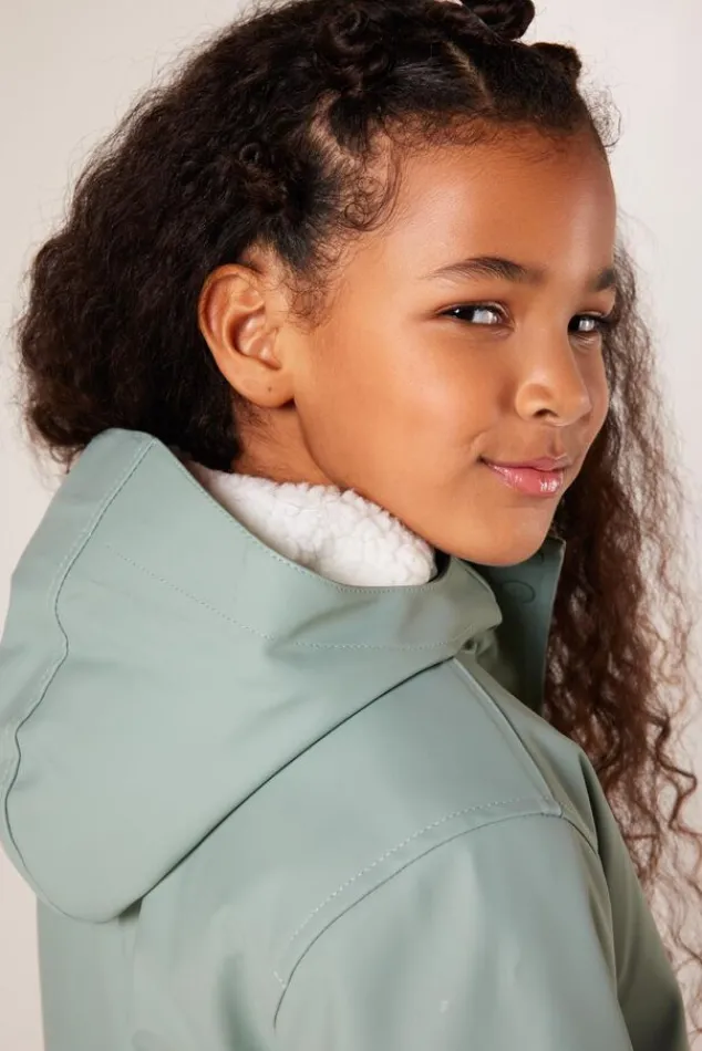 Jassen|Meisjes regenjassen<America Today Regenjas Janice Teddy JR Black|Navy|Sage