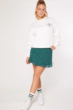 Rokken<America Today Rok Raven Flowerblack|Orange/blue|Bottlegreen