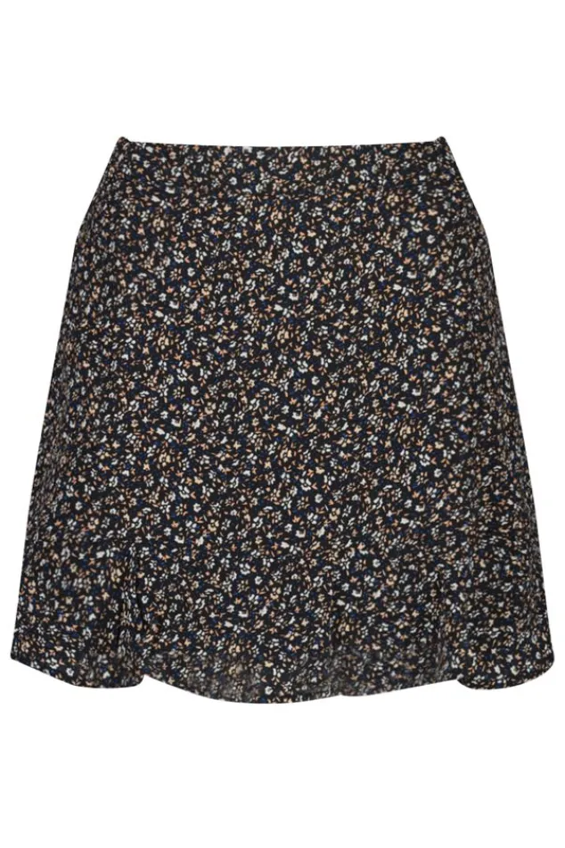 Rokken<America Today Rok Raven Flowerblack|Orange/blue|Bottlegreen