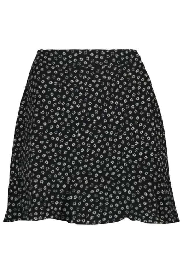 Rokken<America Today Rok Raven Flowerblack|Orange/blue|Bottlegreen