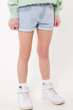 Shorts<America Today Short Lucy Jr Washedblack|Lightblue