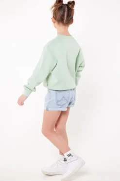 Shorts<America Today Short Lucy Jr Washedblack|Lightblue