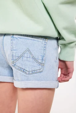 Shorts<America Today Short Lucy Jr Washedblack|Lightblue