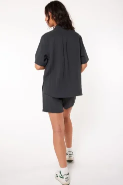 Pyjama|Ondergoed & Lounge<America Today Short Myra Washedblack|Lightkhaki