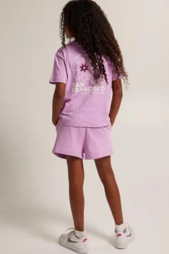 Shorts<America Today Short Noel JR Lightgreymelange|Grass|Softgreen|Lilac