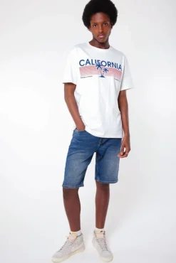 Shorts<America Today Short Robert Mediumblue|Bleacheddenim|Offwhite