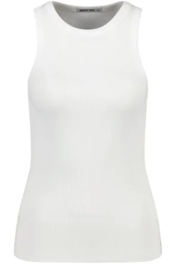 Ondergoed & Lounge|T-shirts & Tops<America Today Singlet Gia Lightgreymelange|White|Lightkhaki