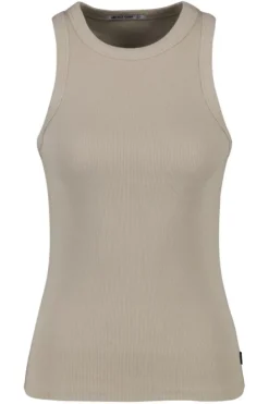 Ondergoed & Lounge|T-shirts & Tops<America Today Singlet Gia Lightgreymelange|White|Lightkhaki