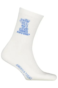 Sokken|Accessoires<America Today Sokken Thabo Fun White/blue