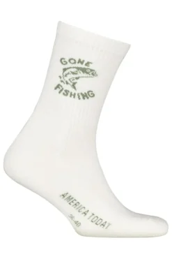 Sokken|Accessoires<America Today Sokken Thabo Fun Army/white