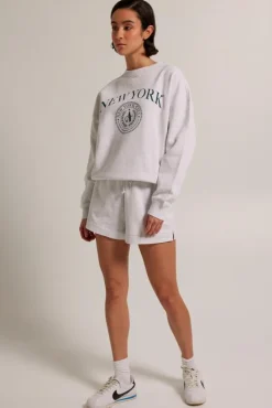 Truien & Vesten|Sweaters & hoodies<America Today Sweater Salom&eacute; Lightgreymelange|Offwhite