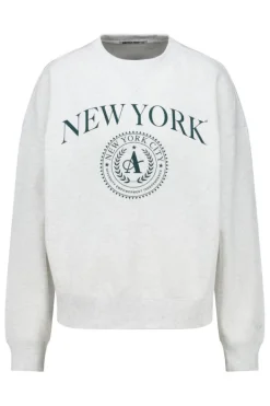 Truien & Vesten|Sweaters & hoodies<America Today Sweater Salom&eacute; Lightgreymelange|Offwhite