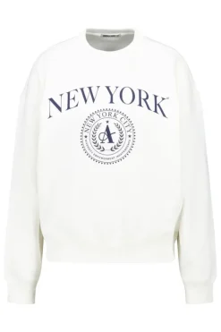 Truien & Vesten|Sweaters & hoodies<America Today Sweater Salom&eacute; Lightgreymelange|Offwhite