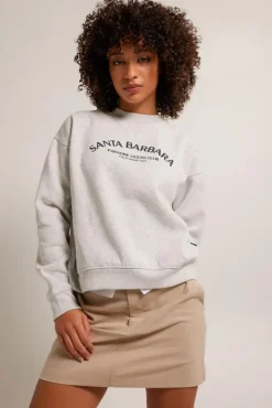 Truien & Vesten|Sweaters & hoodies<America Today Sweater Skyler Lightgreymelange|Babyblue