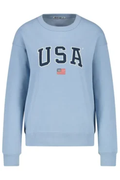 Truien & Vesten|Sweaters & hoodies<America Today Sweater Soel Frenchblue