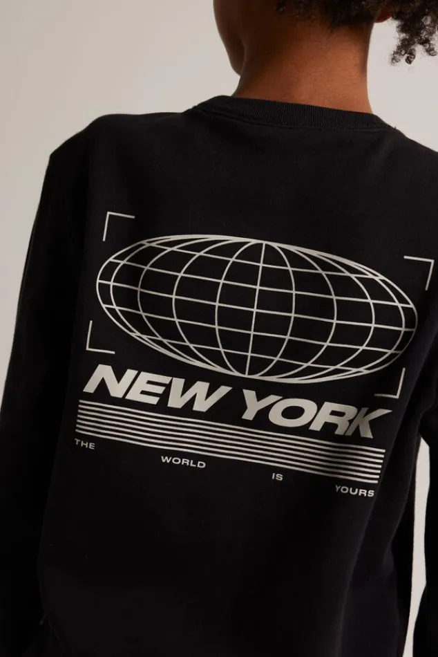 Truien & Vesten|Sweaters & hoodies<America Today Sweater Steef Crew JR Washedblack