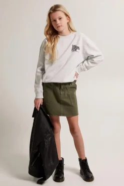 Truien & Vesten|Sweaters & hoodies<America Today Sweater Stella JR Lightgreymelange|Darkblue|Lime