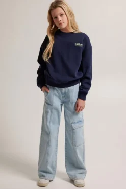 Sweaters & hoodies|Truien & Vesten<America Today Sweater Stella JR Lightgreymelange|Darkblue|Lime