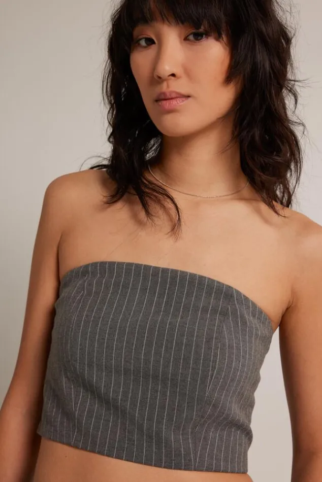 T-shirts & Tops<America Today Top Immy Grey/white