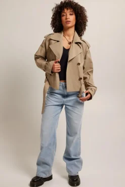 Jassen<America Today Trenchcoat Jimmy Lightblue|Khaki