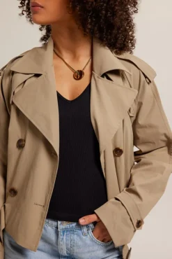 Jassen<America Today Trenchcoat Jimmy Lightblue|Khaki