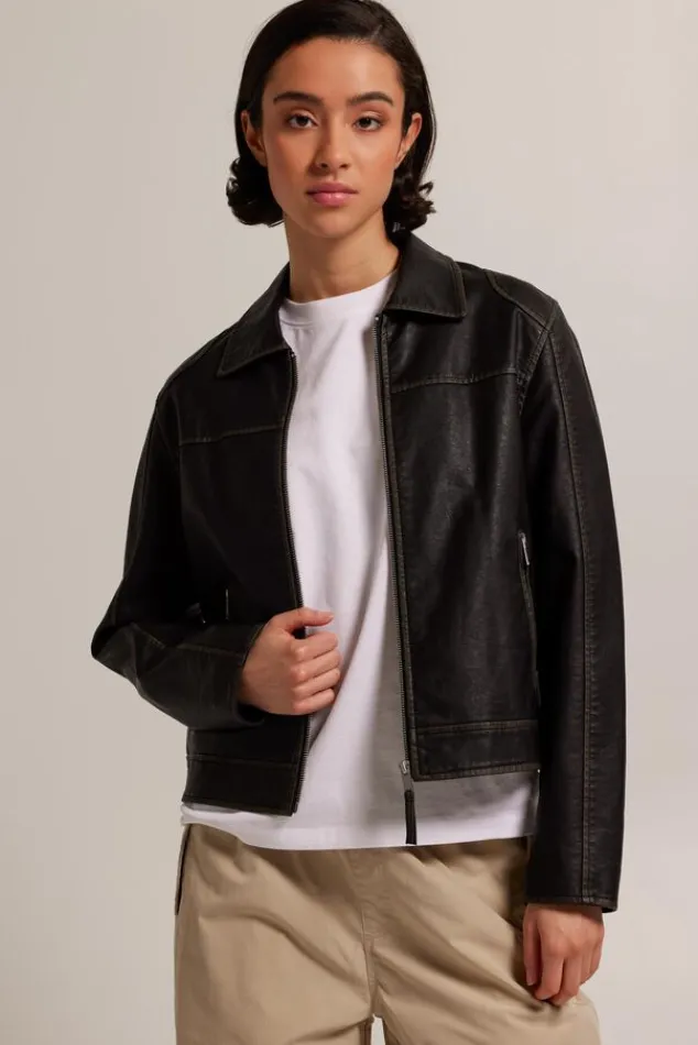 Jassen<America Today Trucker jacket Janna Black