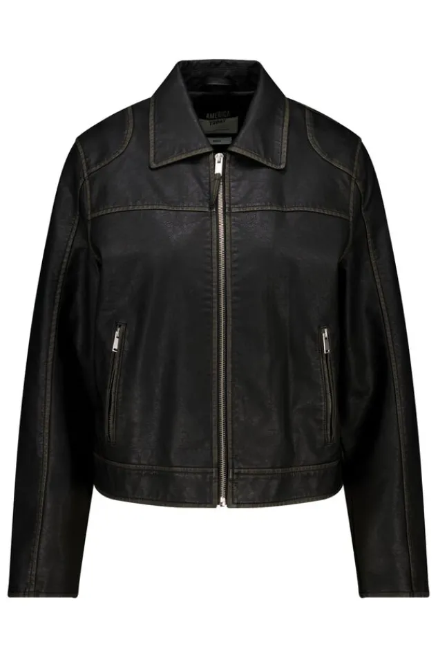 Jassen<America Today Trucker jacket Janna Black