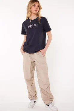 T-shirts & Tops<America Today T-shirt Elaine Washedblack|Offwhite