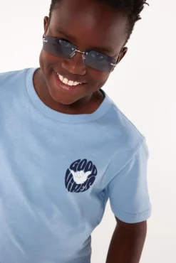 T-shirts & Polo's<America Today T-shirt Elliot JR White/blue|TrueBlue|Mud|Lightyellow