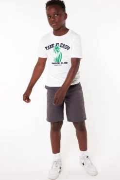 T-shirts & Polo's<America Today T-shirt Elliot JR White/blue|TrueBlue|Mud|Lightyellow