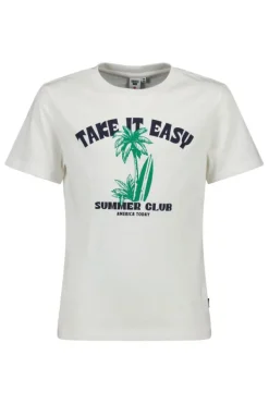 T-shirts & Polo's<America Today T-shirt Elliot JR White/blue|TrueBlue|Mud|Lightyellow