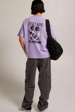 T-shirts & Tops<America Today T-shirt Elly Lilac/purple|Offwhite