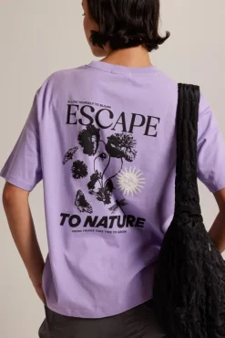 T-shirts & Tops<America Today T-shirt Elly Lilac/purple|Offwhite