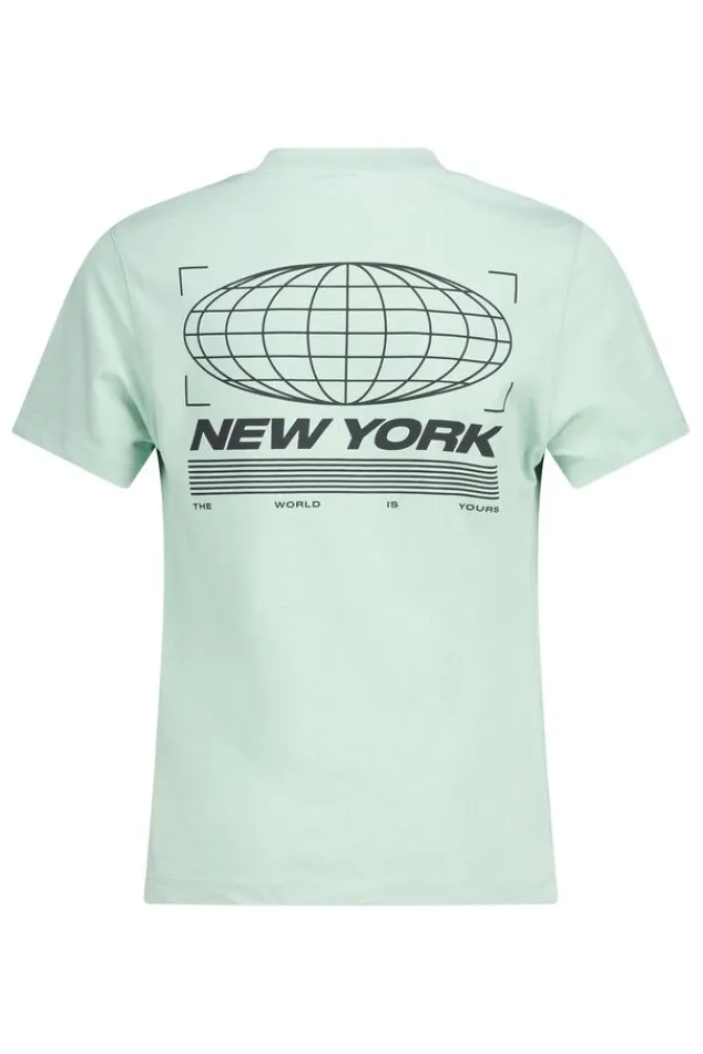 T-shirts & Polo's<America Today T-shirt Elvin JR Black|Softgreen