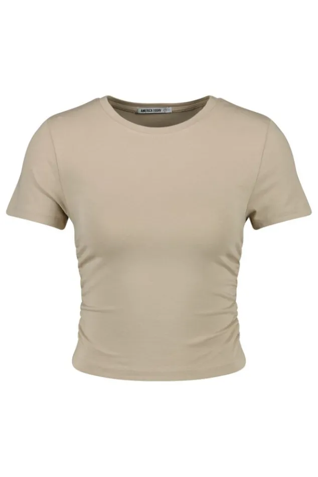 T-shirts & Tops<America Today T-shirt Es Dune|Moss|Offwhite
