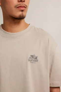 T-shirts & Polo's<America Today T-shirt Esper Cement|Washedblue|Offwhite