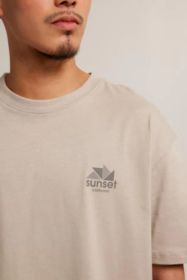 T-shirts & Polo's<America Today T-shirt Esper Cement|Washedblue|Offwhite