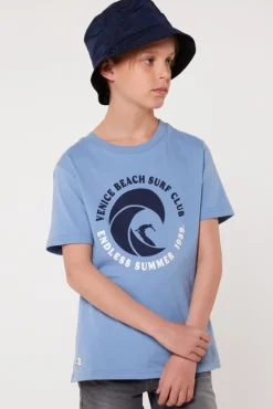 T-shirts & Polo's<America Today T-shirt Ewan Jr TrueBlue|Lightgreen|Offwhite