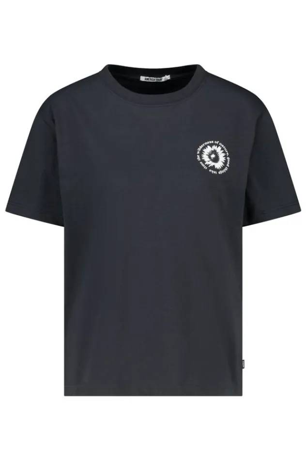 T-shirts & Tops<America Today T-shirt Ezra Washedblack|Softgreen