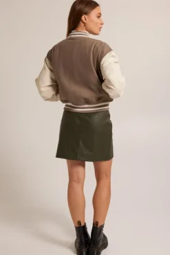 Varsity jackets|Jassen<America Today Varsity jacket Julia Brown/khaki|Darkgreen