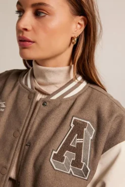 Varsity jackets|Jassen<America Today Varsity jacket Julia Brown/khaki|Darkgreen