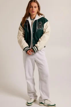 Varsity jackets|Jassen<America Today Varsity jacket Julia Brown/khaki|Darkgreen