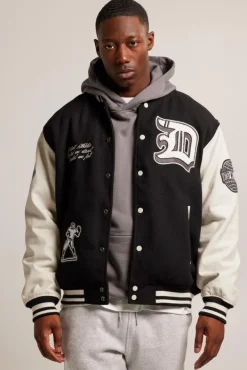 Varsity jackets|Jassen<America Today Varsity jacket Julian Black|Midnightgreen