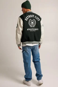 Varsity jackets|Jassen<America Today Varsity jacket Julian Black|Midnightgreen