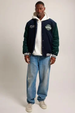 Varsity jackets|Jassen<America Today Varsity jacket Julian Cord Darkblue