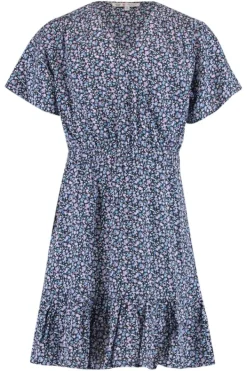 Jurken<America Today Zwierige jurk bloemetjes Purple/blue